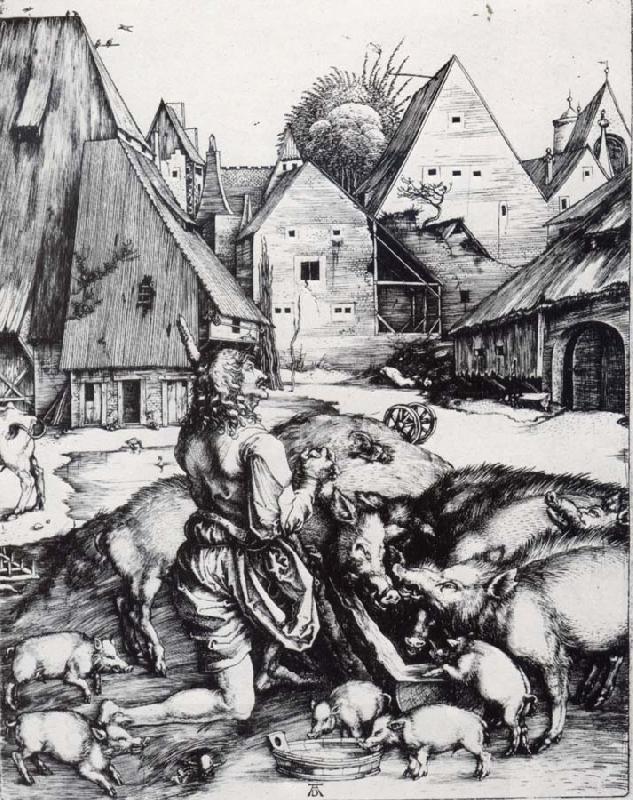 Albrecht Durer The Prodigal Son Amid the Swine China oil painting art